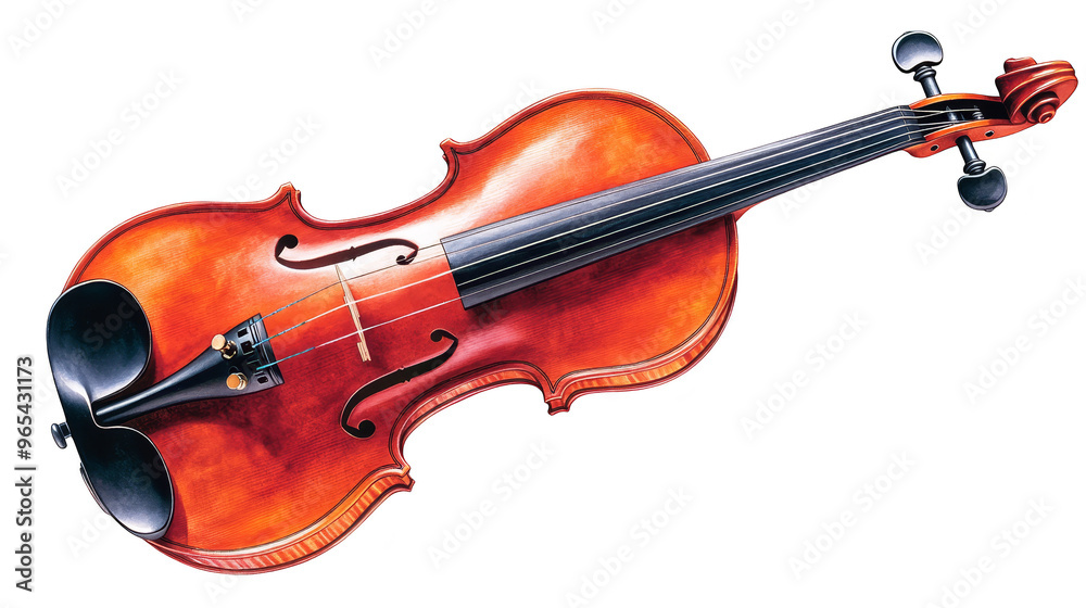 Fototapeta premium Violin with Distorted Background