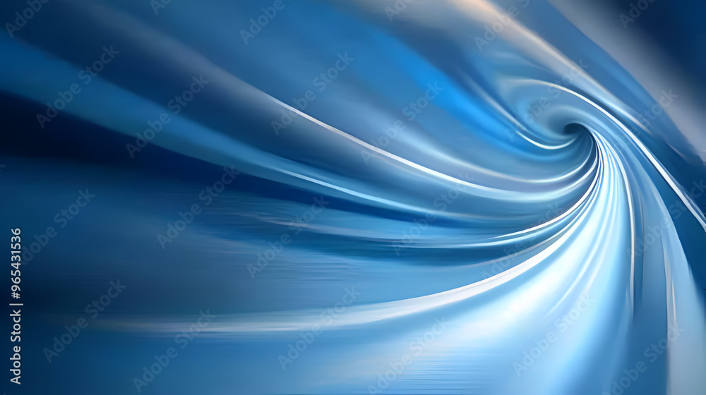 Swirling blue abstract background with gradient effects in a vortex pattern creating a sense of motion and fluidity