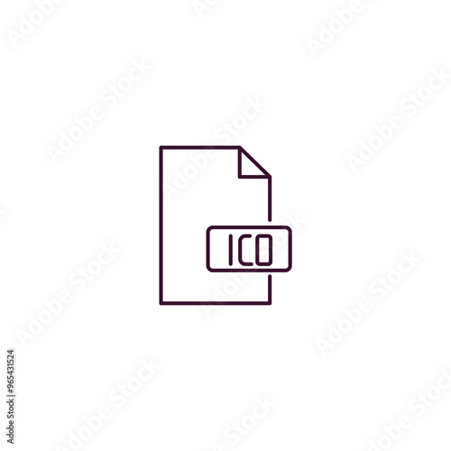 ico  outline icon. Linear vector from cryptocurrency concept. Thin line ico  icon isolated on white background
