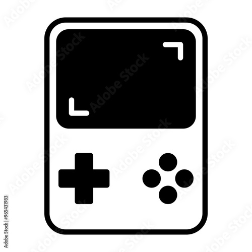 Portable game solid black