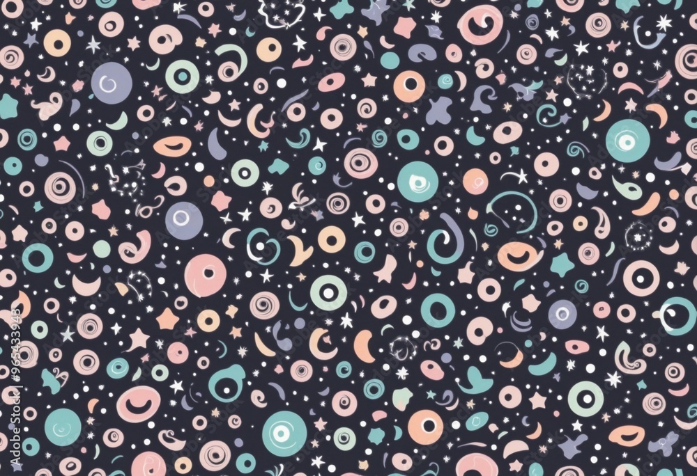 Pastel Night Pattern Design, Illustration, Design Pastel Night Pattern Design, Illustration, Design