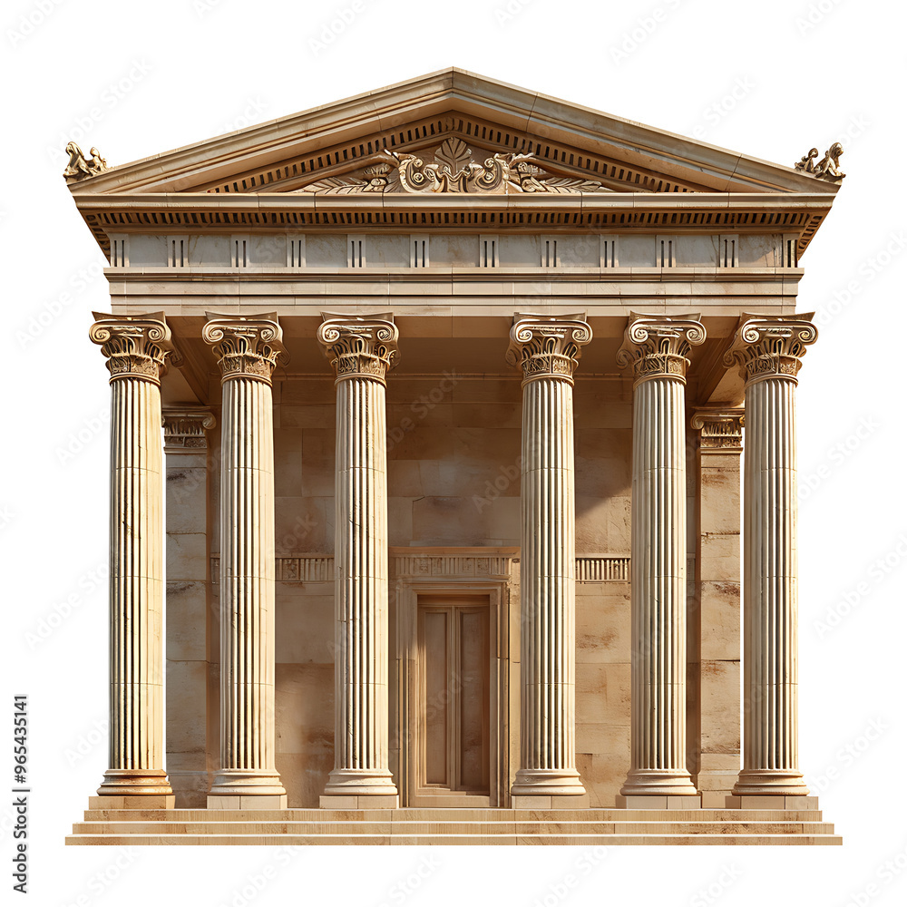A Greek-style Temple with a Single Doorway A Greek-style Temple with a Single Doorway
