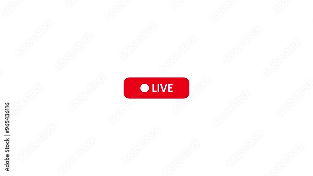 Simple live streaming icon animation. 4k resolution with white background Simple live streaming icon animation. 4k resolution with white background