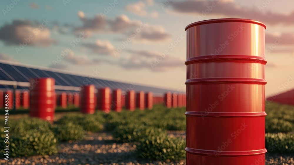 Electric Vehicle Revolution: Oil Barrels Energy Shift with Copy Space, Selective Focus on Foreground . Electric Vehicle Revolution: Oil Barrels Energy Shift with Copy Space, Selective Focus on Foreground .