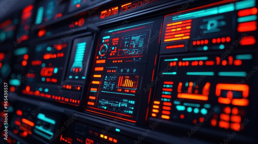 Futuristic Holographic Control Panel with Stunning Reflections - Model with Ray Tracing Futuristic Holographic Control Panel with Stunning Reflections - Model with Ray Tracing