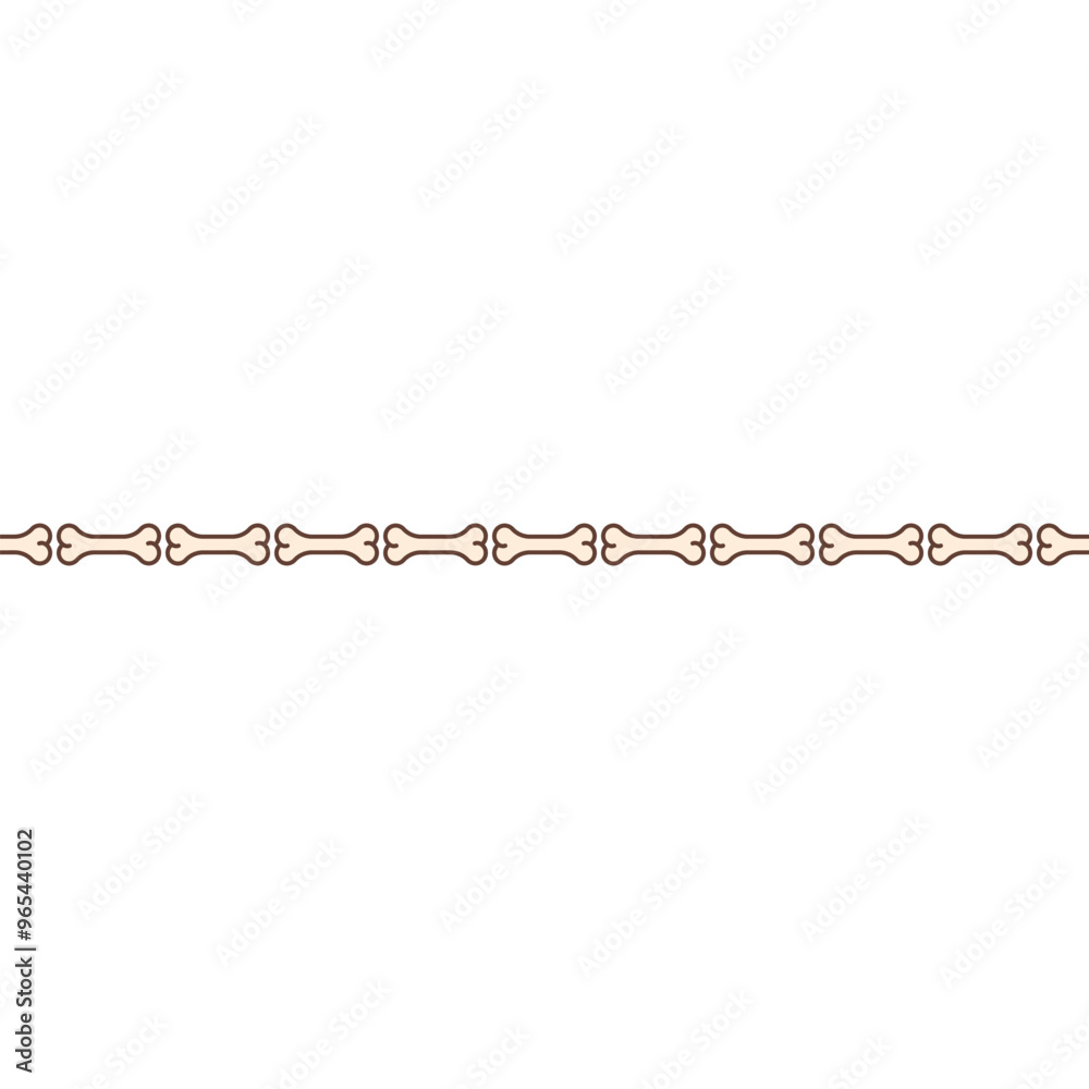 Long row of bones. Seamless repeating vector. Long row of bones. Seamless repeating vector.