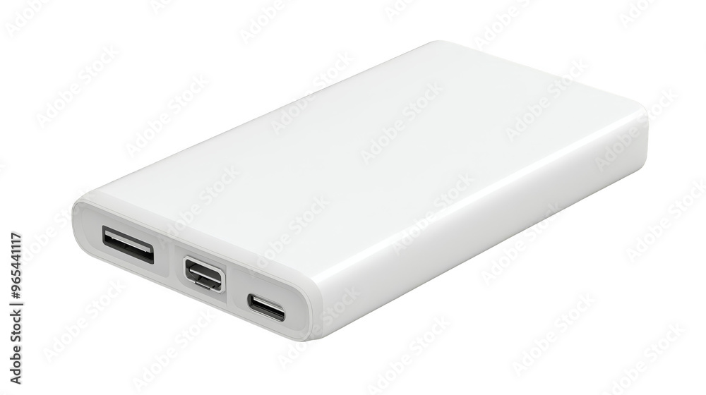 White USB C to USB A Adapter on Patterned Background White USB C to USB A Adapter on Patterned Background