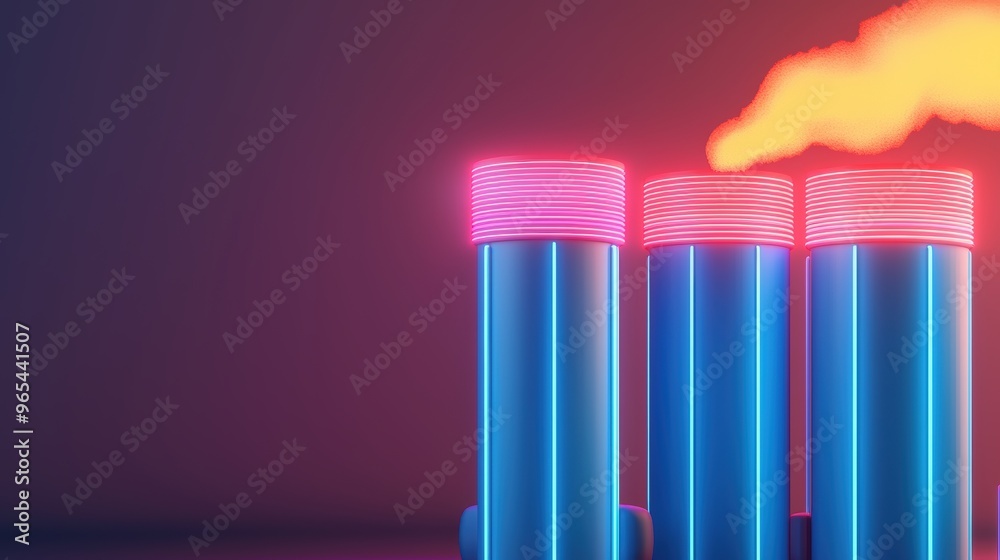 Futuristic Oil and Gas Energy Supply Management Digital Holograms with Blue Neon Lights Futuristic Oil and Gas Energy Supply Management Digital Holograms with Blue Neon Lights