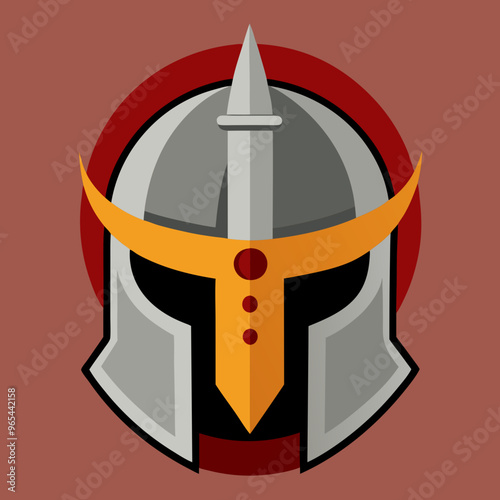 madieval helmet vector illistration photo