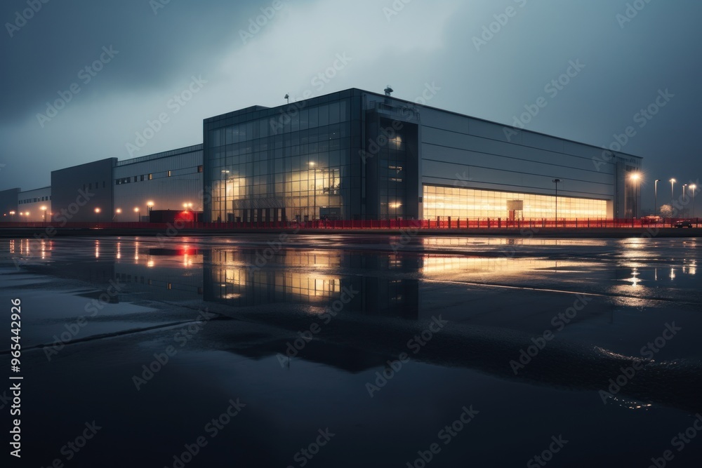 Obraz premium Factory warehouse building architecture.