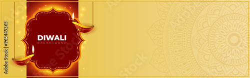 Vector illustration of Happy Diwali decorative background template