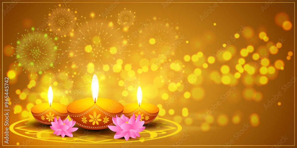 Vector illustration of Happy Diwali decorative background template Vector illustration of Happy Diwali decorative background template