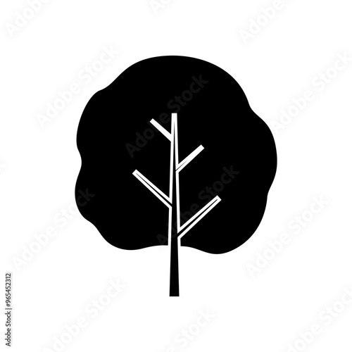 Tree icon vector. Plant illustration sign. Garden symbol or logo.