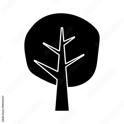Tree icon vector. Plant illustration sign. Garden symbol or logo.