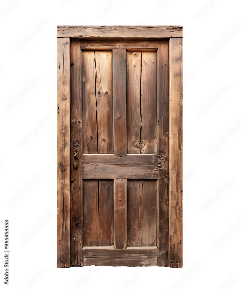 Weathered Wooden Door With a Rustic Charm Weathered Wooden Door With a Rustic Charm