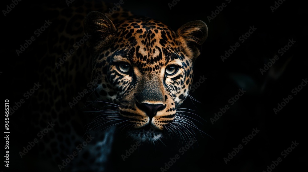 A Close-Up Portrait of a Leopard's Face A Close-Up Portrait of a Leopard's Face