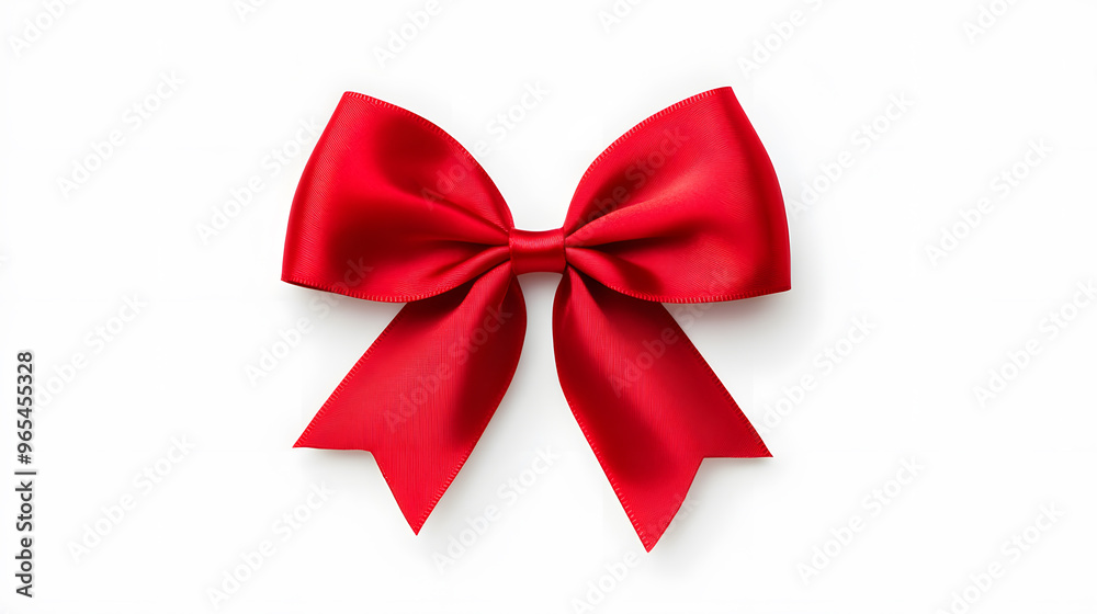 Decorative Red bow isolated on white background Decorative Red bow isolated on white background