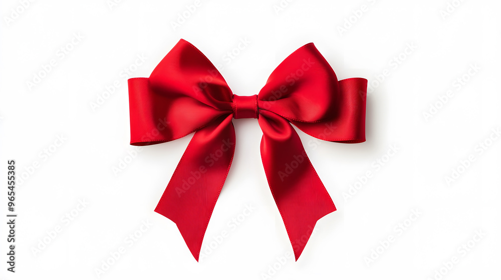 Decorative Red bow isolated on white background Decorative Red bow isolated on white background