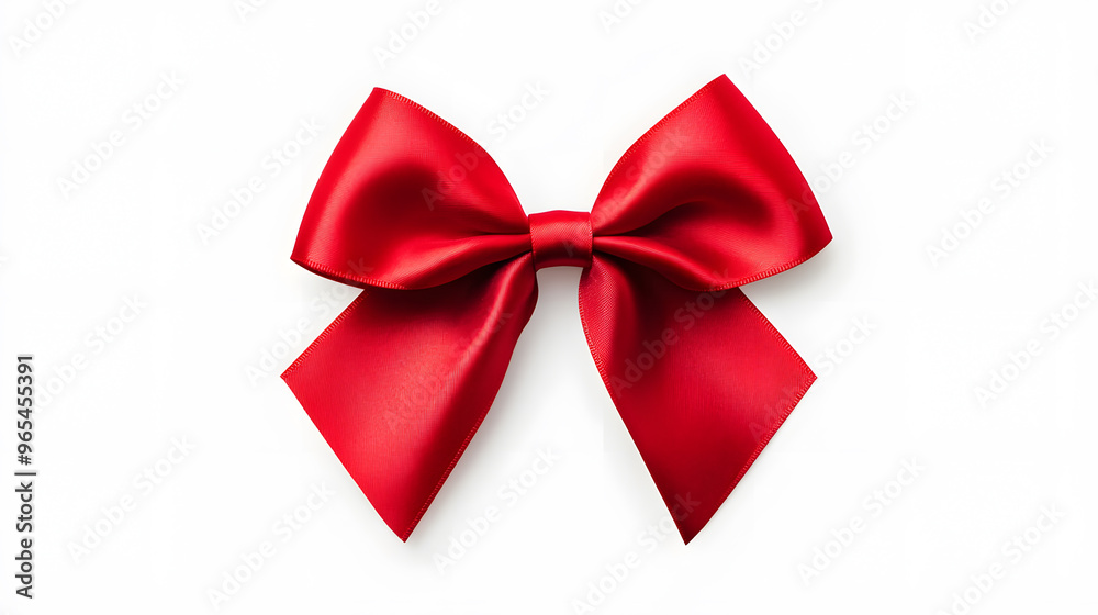 Decorative Red bow isolated on white background Decorative Red bow isolated on white background