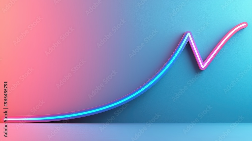 Futuristic Energy Demand Curve Analysis in Oil Industry - Holographic Financial Insights with Neon Blue Tones