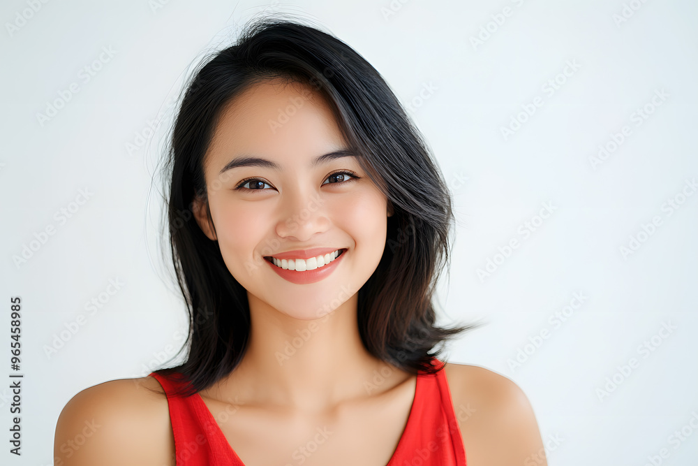 Portrait of young asian woman isolated on white background
Portrait of young asian woman isolated on white background