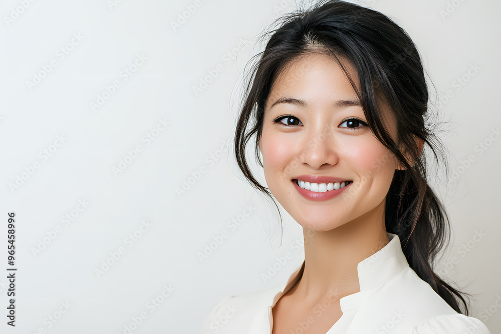 Portrait of young asian woman isolated on white background
Portrait of young asian woman isolated on white background