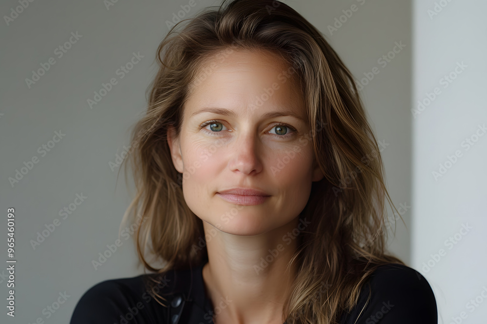 Portrait of middle age woman isolated on white background Portrait of middle age woman isolated on white background