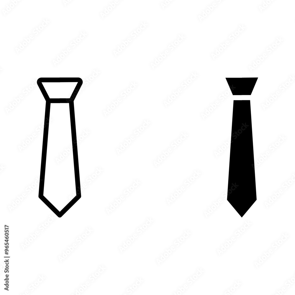 Tie Icon set in trendy flat style isolated color aditable Tie Icon set in trendy flat style isolated color aditable