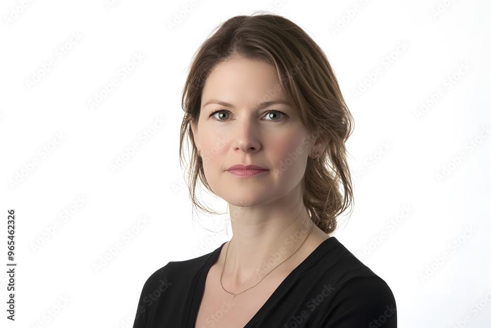 Business portrait of middle age woman isolated on white background Business portrait of middle age woman isolated on white background
