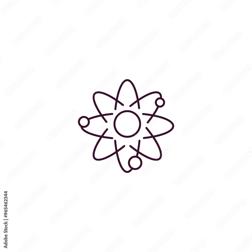 atomic orbitals outline icon. Linear vector from education concept. Thin line atomic orbitals icon isolated on white background atomic orbitals outline icon. Linear vector from education concept. Thin line atomic orbitals icon isolated on white background