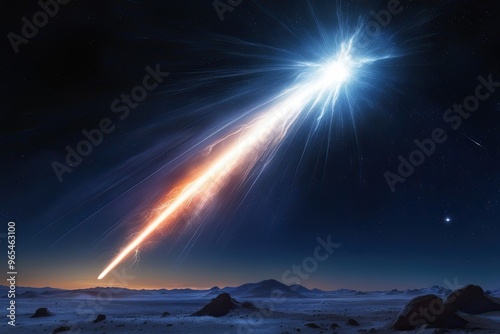 A Stunning Meteor Shower Lighting Up the Cosmic Sky photo