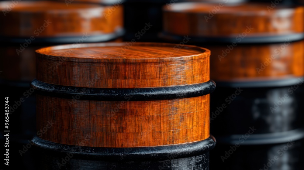 Global Market Trends: of Fluctuating Energy Prices in Oil Barrels, with Copy Space. Global Market Trends: of Fluctuating Energy Prices in Oil Barrels, with Copy Space.