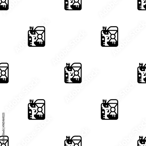 Fuel Can Icon Seamless Pattern M_2408001