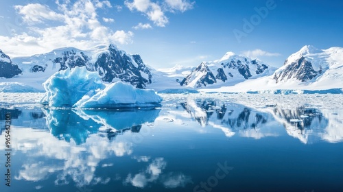 Scenic View of Antarctic Landscape