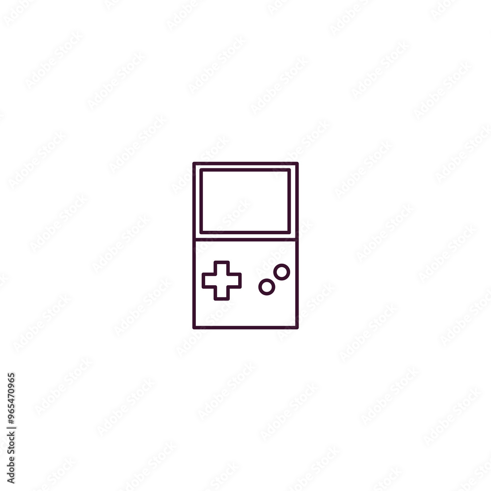 handheld game outline icon. Linear vector from entertainment concept. Thin line handheld game icon isolated on white background handheld game outline icon. Linear vector from entertainment concept. Thin line handheld game icon isolated on white background
