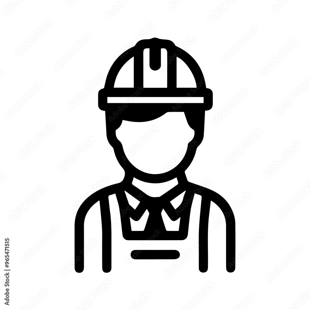 .Professional Workers Male and Female in Safety Helmets. Construction worker avatar icon .Professional Workers Male and Female in Safety Helmets. Construction worker avatar icon