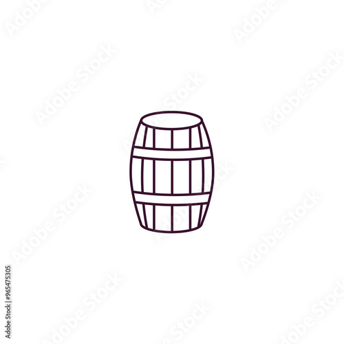 barrell outline icon. Linear vector from farming and gardening concept. Thin line barrell icon isolated on white background