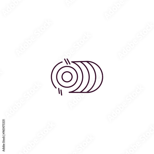 bale of hay outline icon. Linear vector from farming and gardening concept. Thin line bale of hay icon isolated on white background