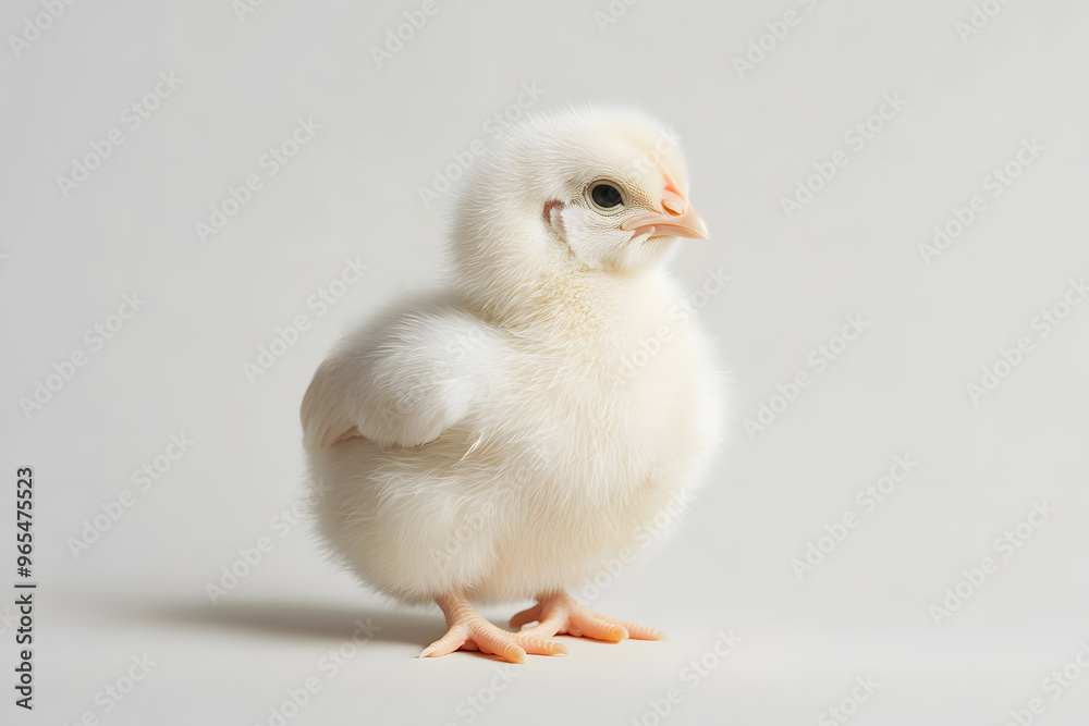 Cute little chicken isolated on white Cute little chicken isolated on white