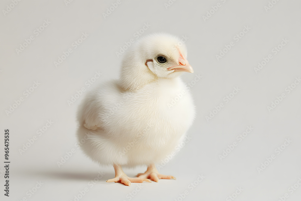 Cute little chicken isolated on white Cute little chicken isolated on white
