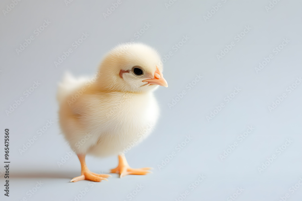 Cute little chicken isolated on white Cute little chicken isolated on white