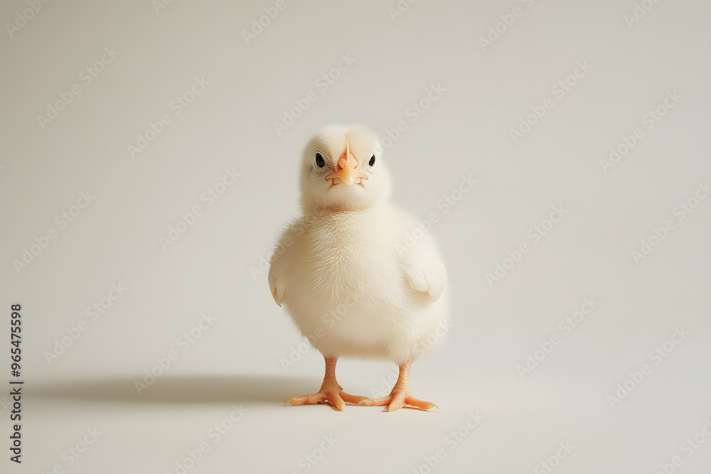 Cute little chicken isolated on white Cute little chicken isolated on white