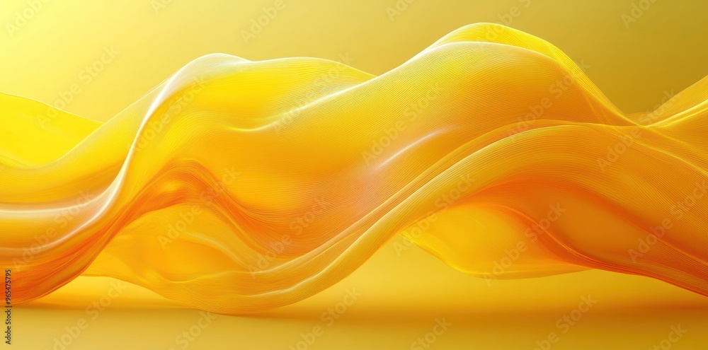 Abstract Yellow and Orange Wavy Fabric Texture Abstract Yellow and Orange Wavy Fabric Texture