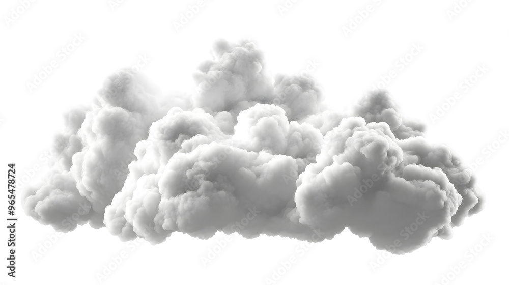 Soft white clouds in the sky Isolated on white background Soft white clouds in the sky Isolated on white background