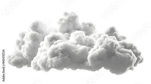 Soft white clouds in the sky Isolated on white background