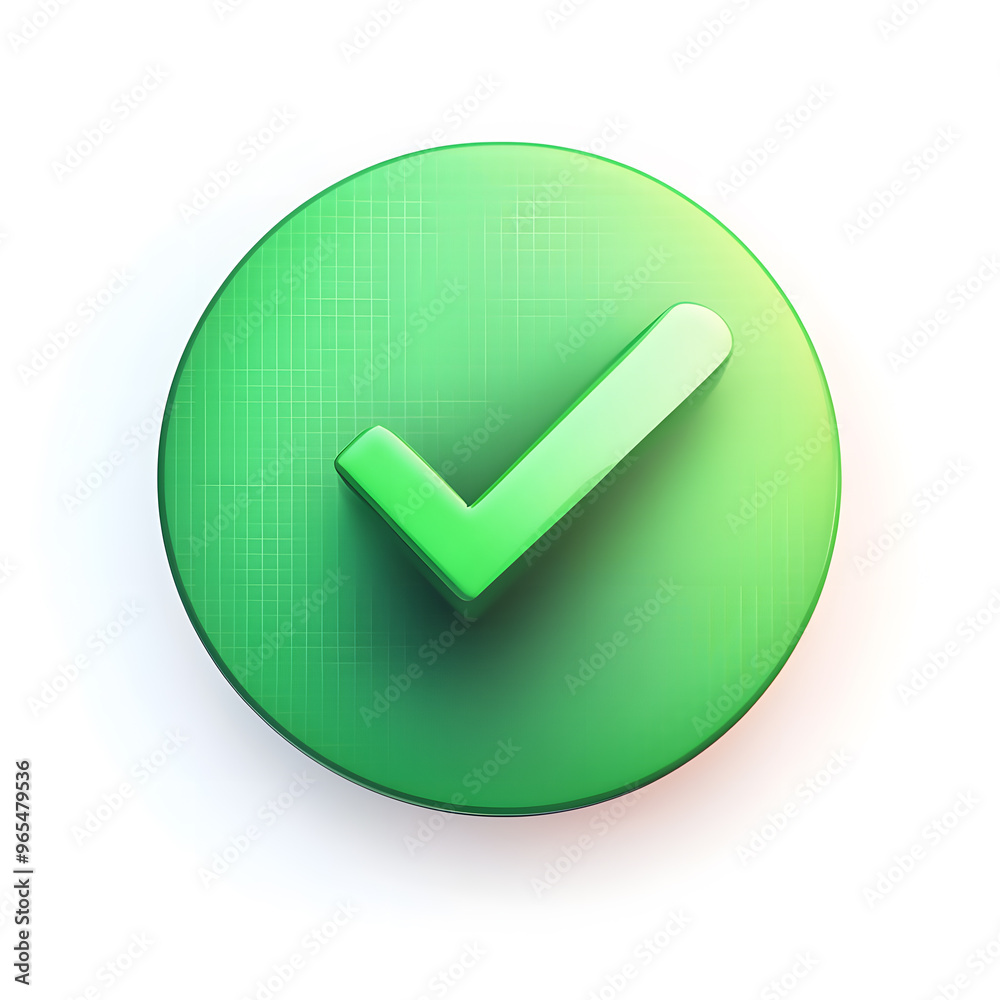 Check mark, completed, done green gradient round icon isolated on white Check mark, completed, done green gradient round icon isolated on white