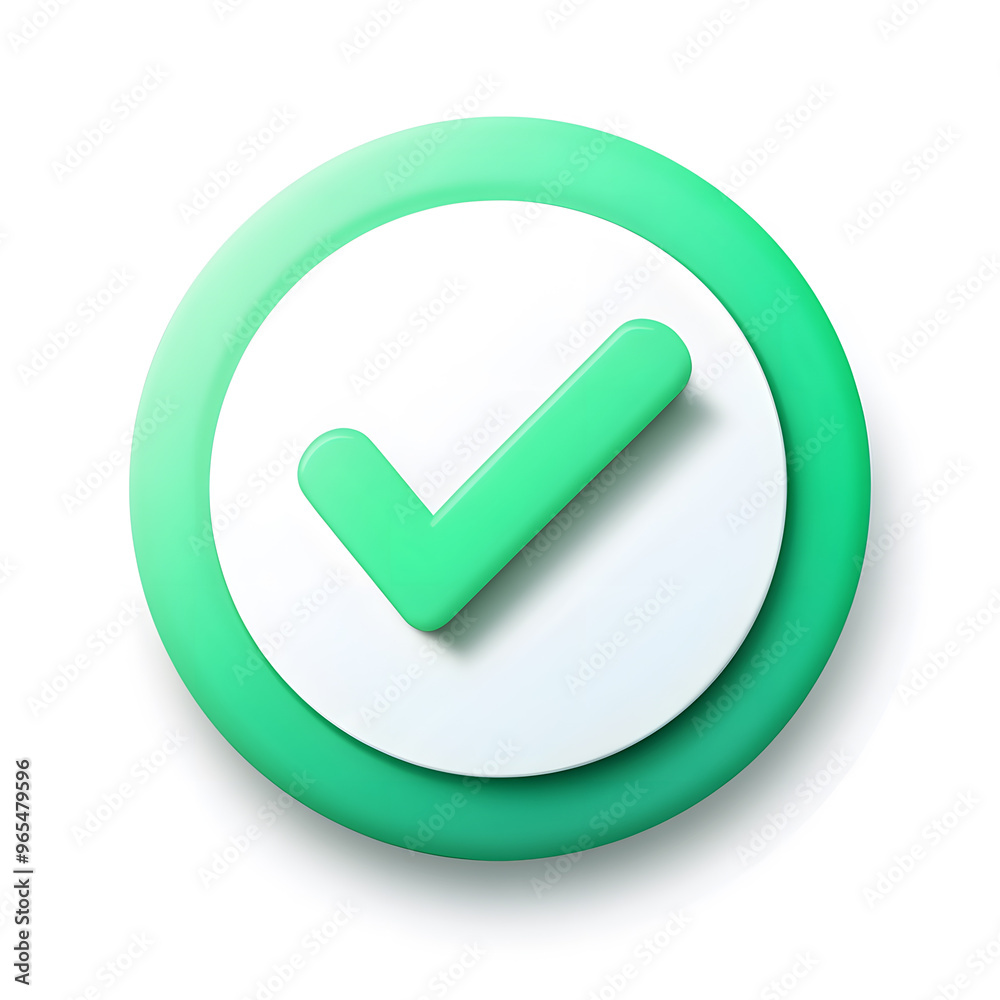 Check mark, completed, done green gradient round icon isolated on white Check mark, completed, done green gradient round icon isolated on white