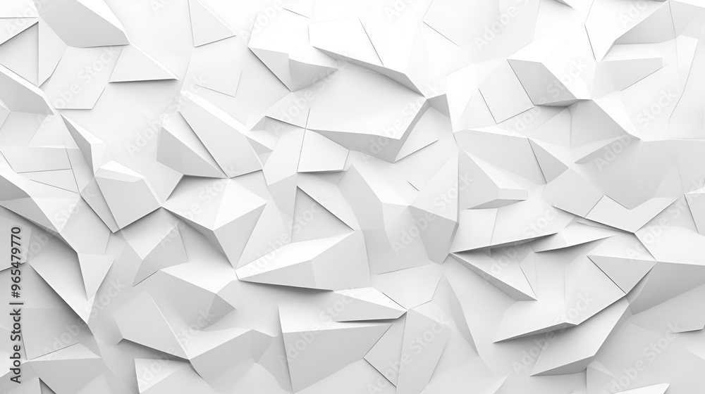 Abstract background with white 3D shapes flying in the light as a messy array or chaotic structure for any pastel backdrop Abstract background with white 3D shapes flying in the light as a messy array or chaotic structure for any pastel backdrop