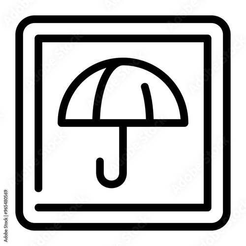 keep dry line icon