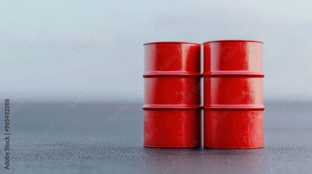 Economic Downturn Concept: Oil Barrels Market Crash Warning Signs Understanding, with Copy Space and Selective Focus in Quality. Economic Downturn Concept: Oil Barrels Market Crash Warning Signs Understanding, with Copy Space and Selective Focus in Quality.